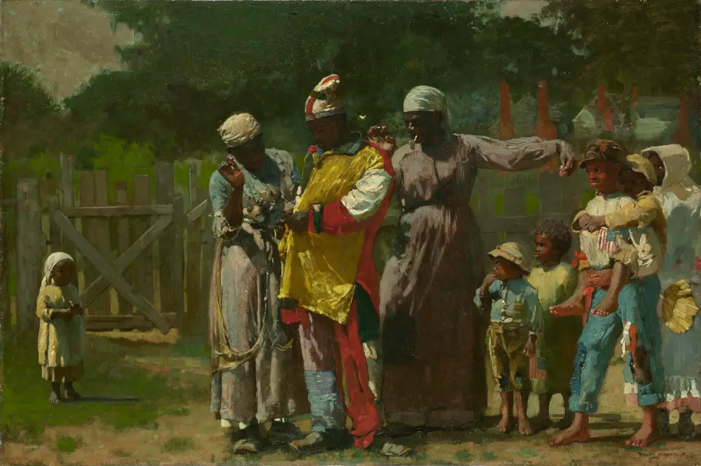 Dressing for the Carnival in Detail Winslow Homer